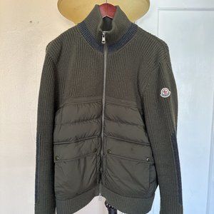 MONCLER Green Padded Jacket - Olive - Men's Size L
